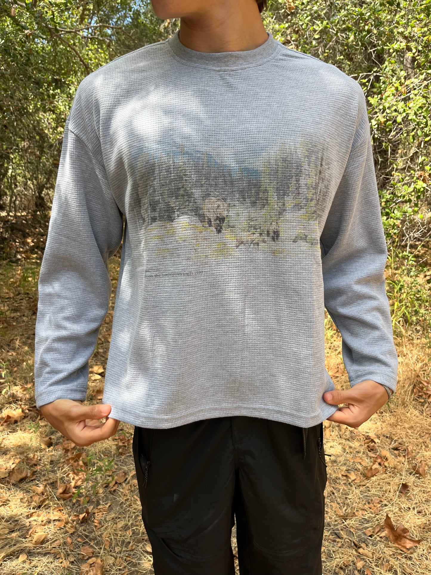 "Bear Family" Thermal - Washed Grey