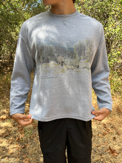 "Bear Family" Thermal - Washed Grey