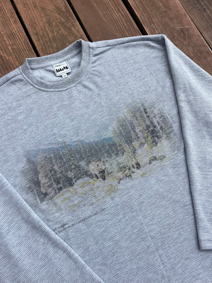 "Bear Family" Thermal - Washed Grey