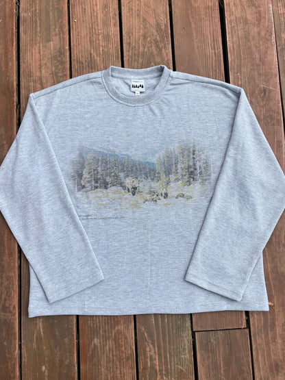 "Bear Family" Thermal - Washed Grey