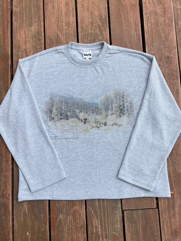 "Bear Family" Thermal - Washed Grey