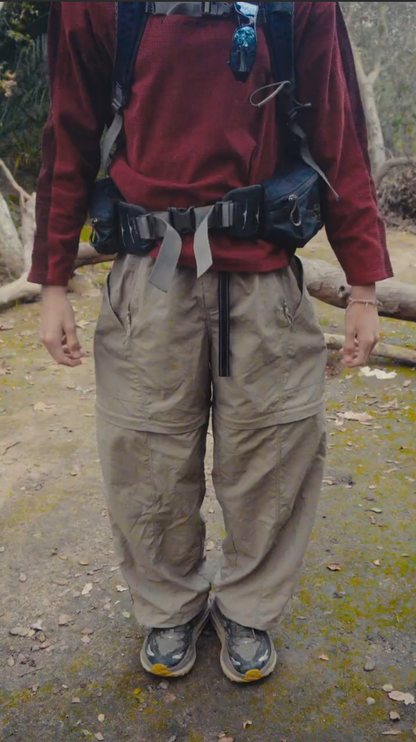 "Switch-Back" Convertible Hiking Pants - Khaki